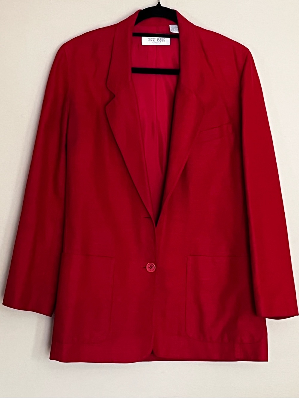 Vintage First Issue Blazer Cotton Linen Blend Size 4